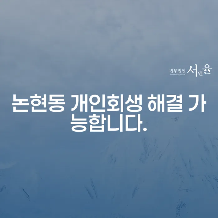 논현동 개인회생 해결 가능합니다.