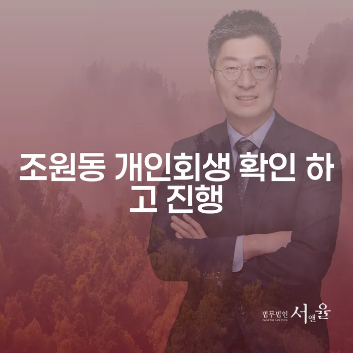 조원동 개인회생 확인 하고 진행