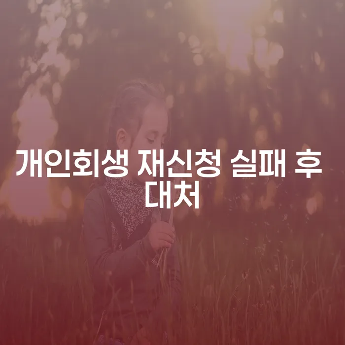 개인회생 재신청 실패 후 어떻게 대처할까?